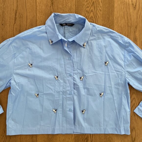 Zara Jewel Poplin Shirt - Picture 8 of 13